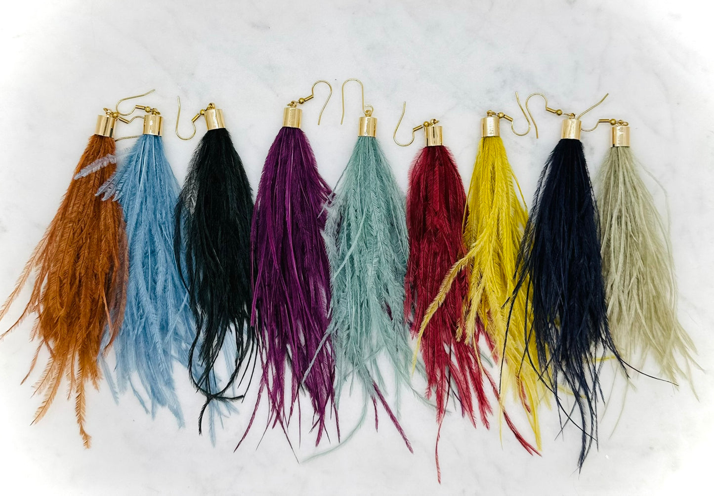 Faux Feather Earrings
