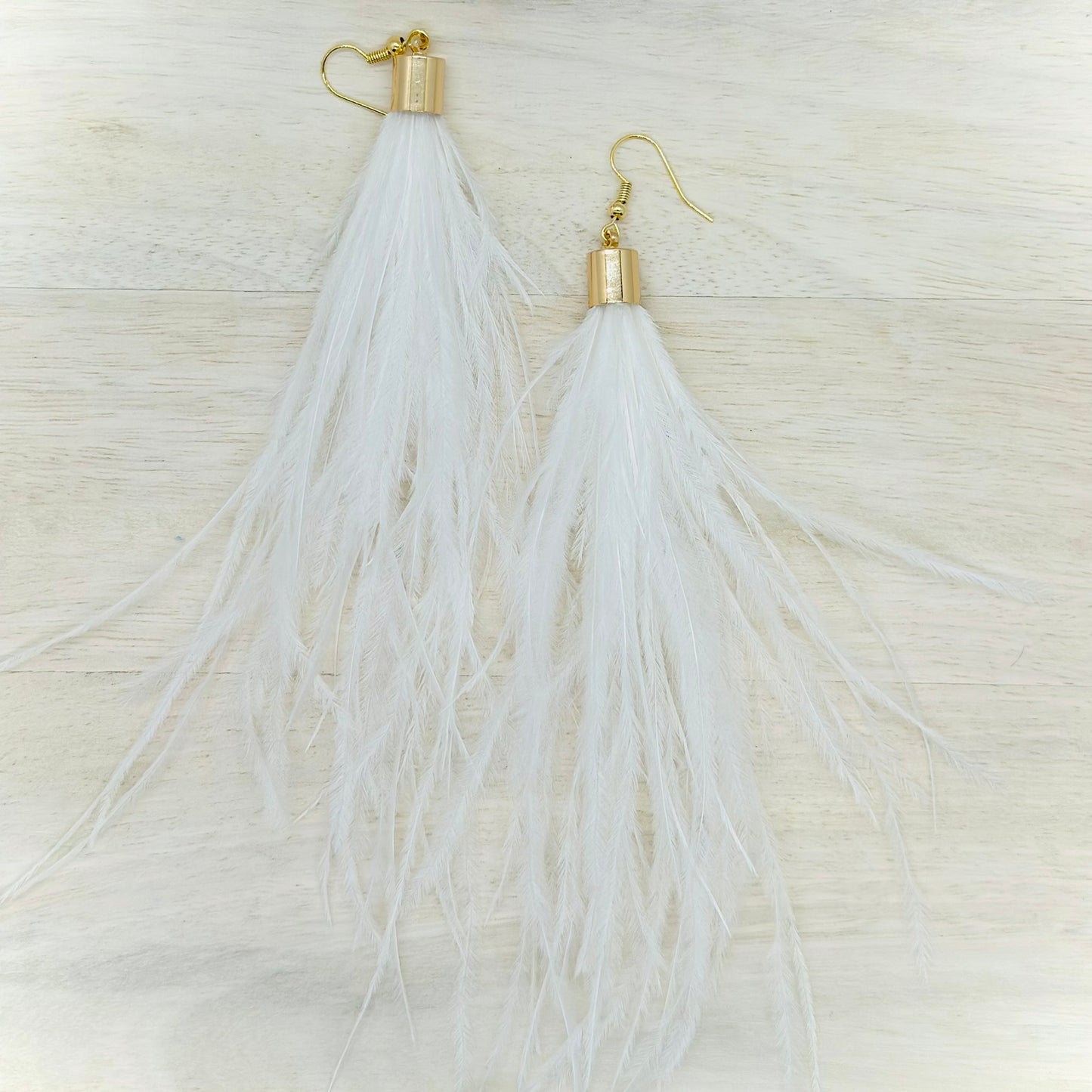 Faux Feather Earrings