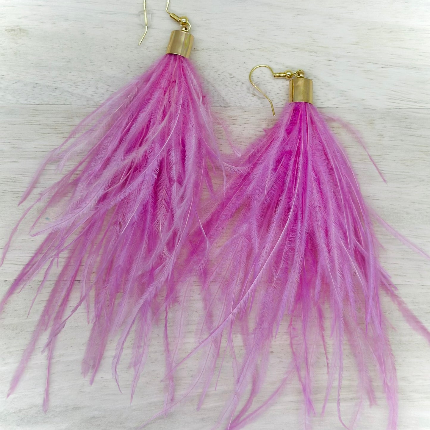 Faux Feather Earrings