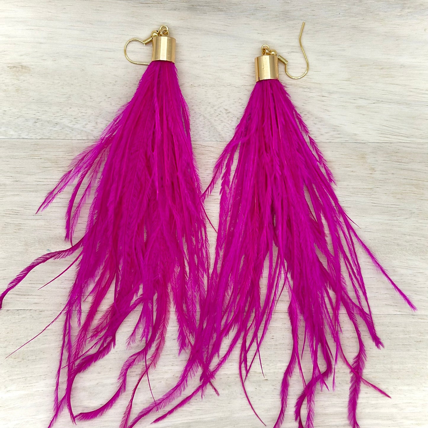 Faux Feather Earrings