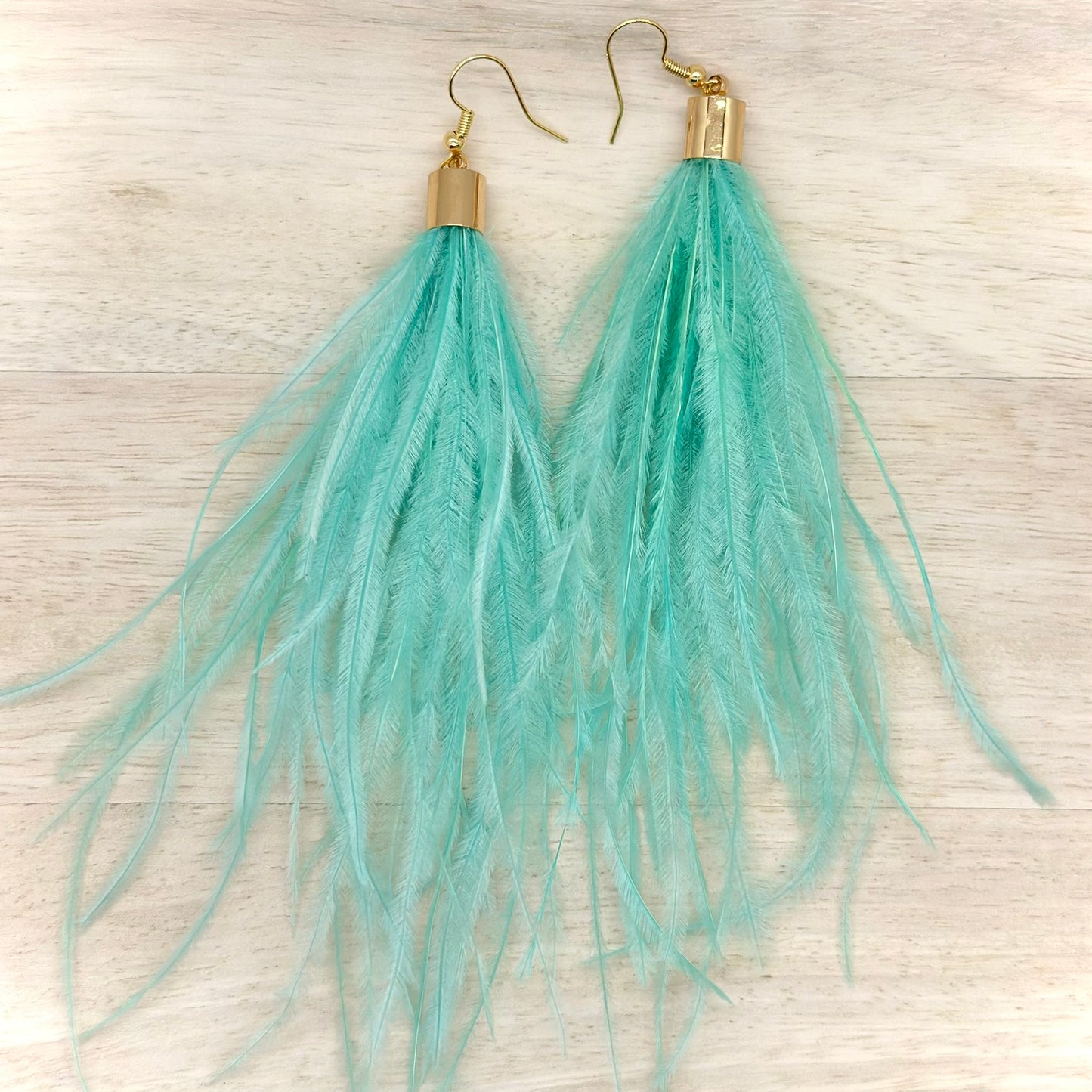 Faux Feather Earrings