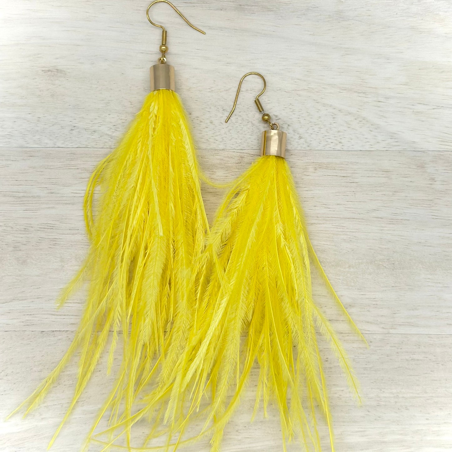 Faux Feather Earrings