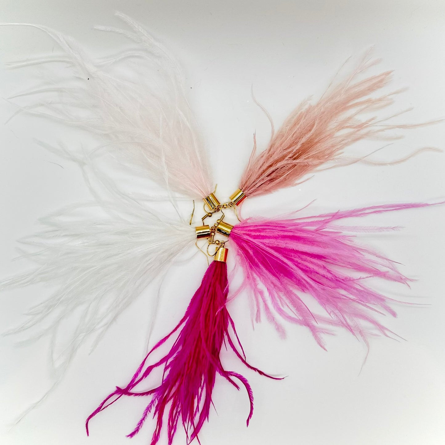 Faux Feather Earrings