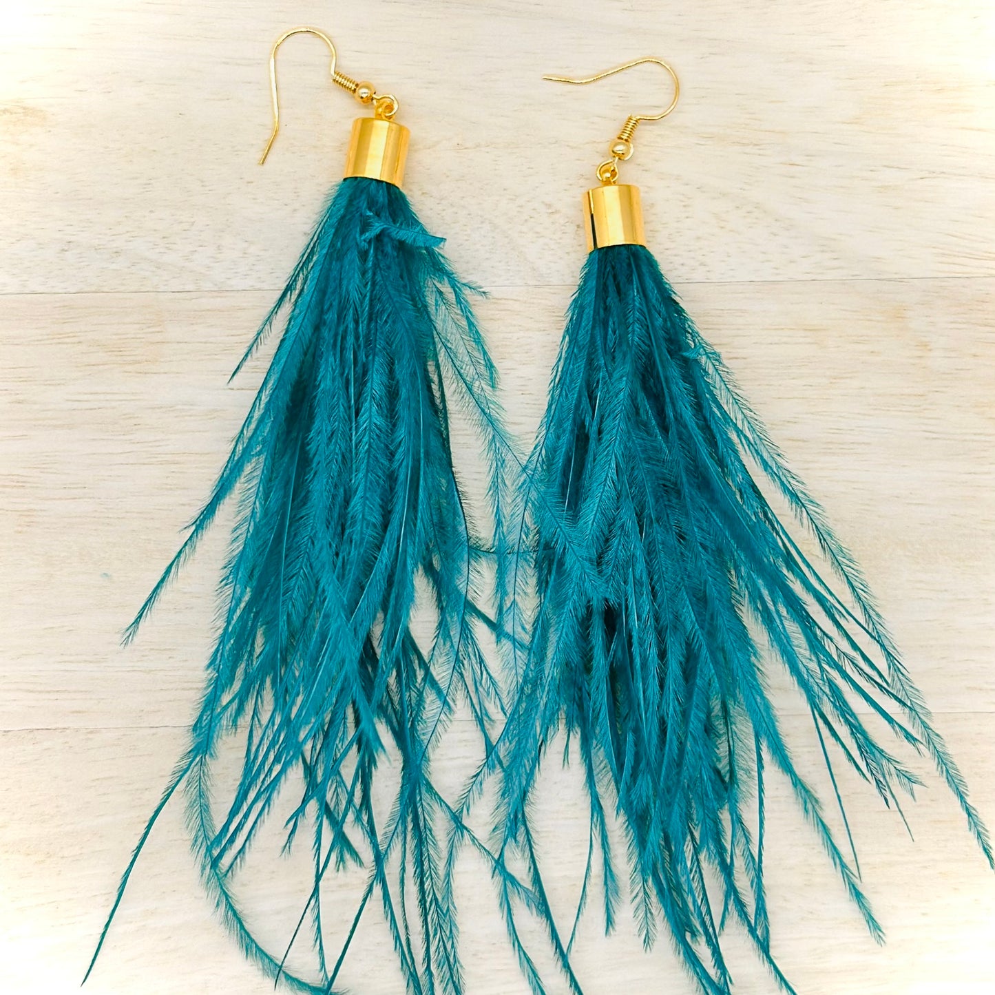 Faux Feather Earrings