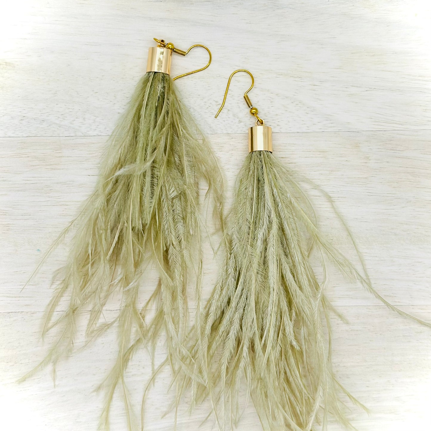 Faux Feather Earrings