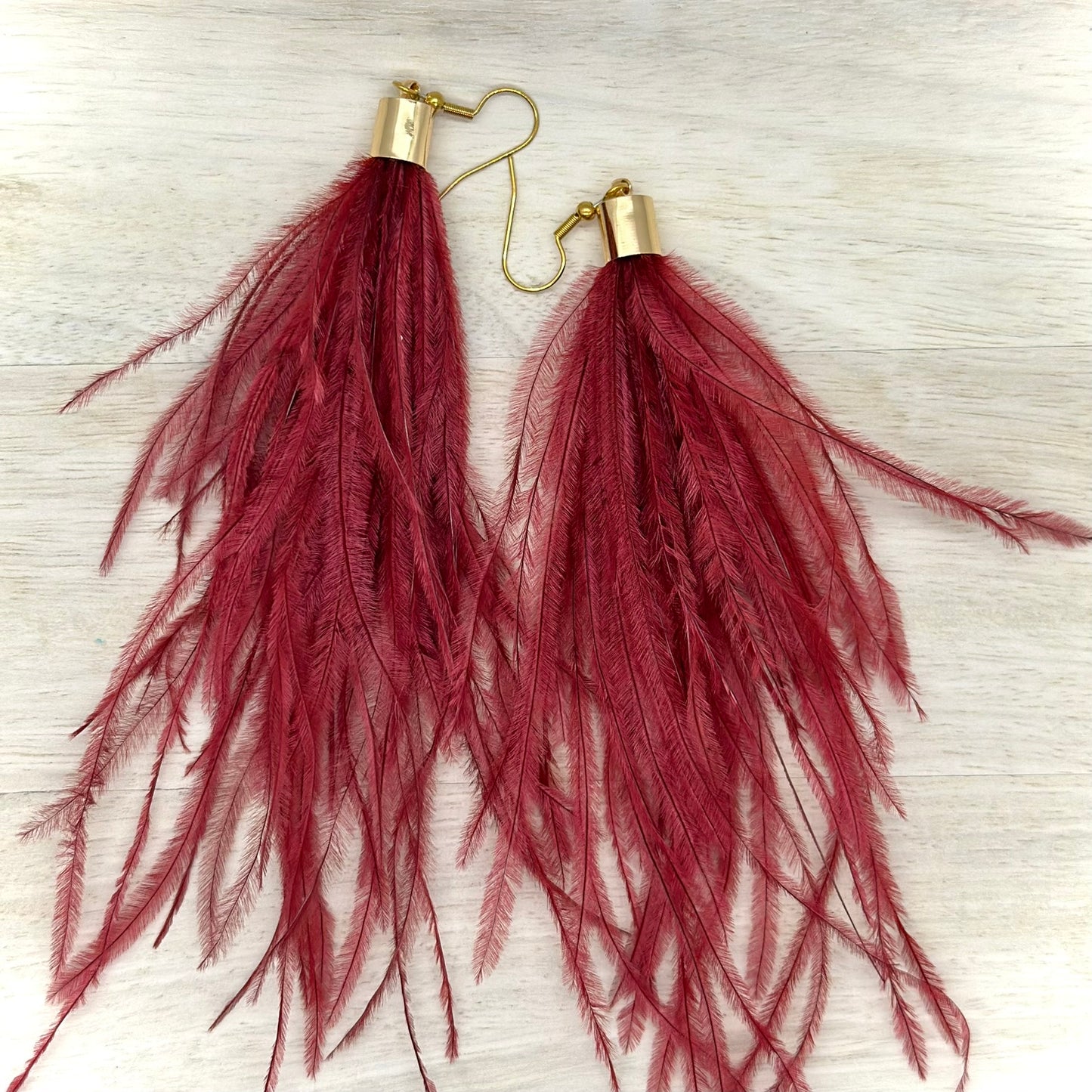 Faux Feather Earrings