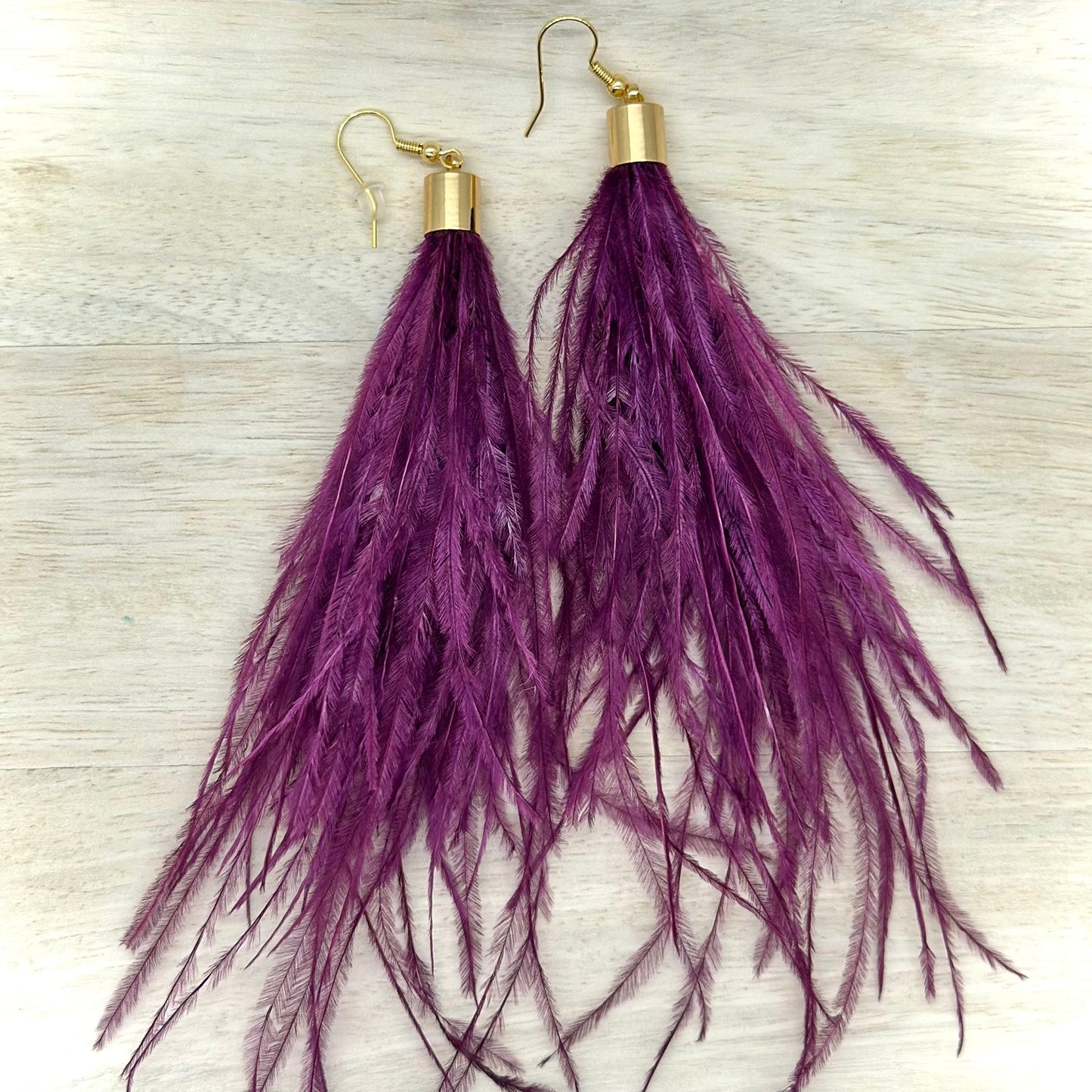 Faux Feather Earrings