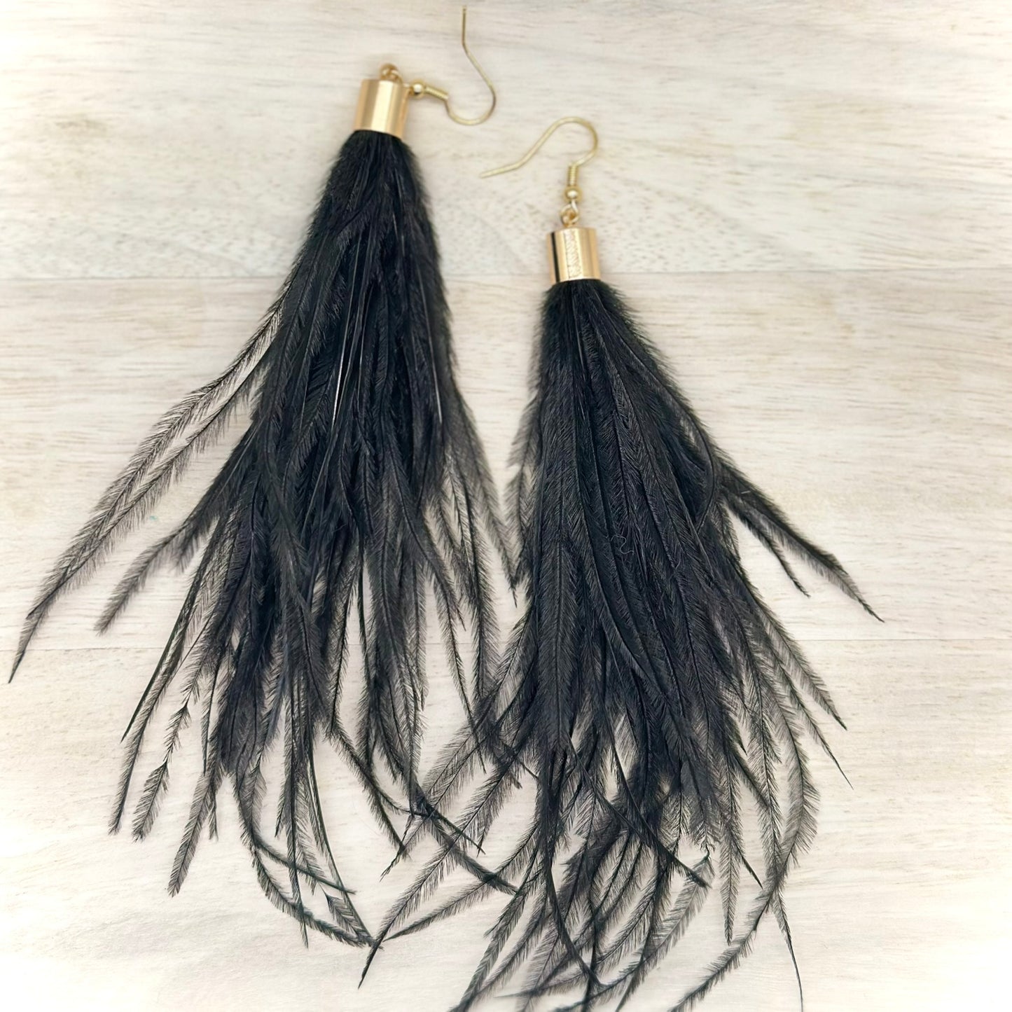 Faux Feather Earrings