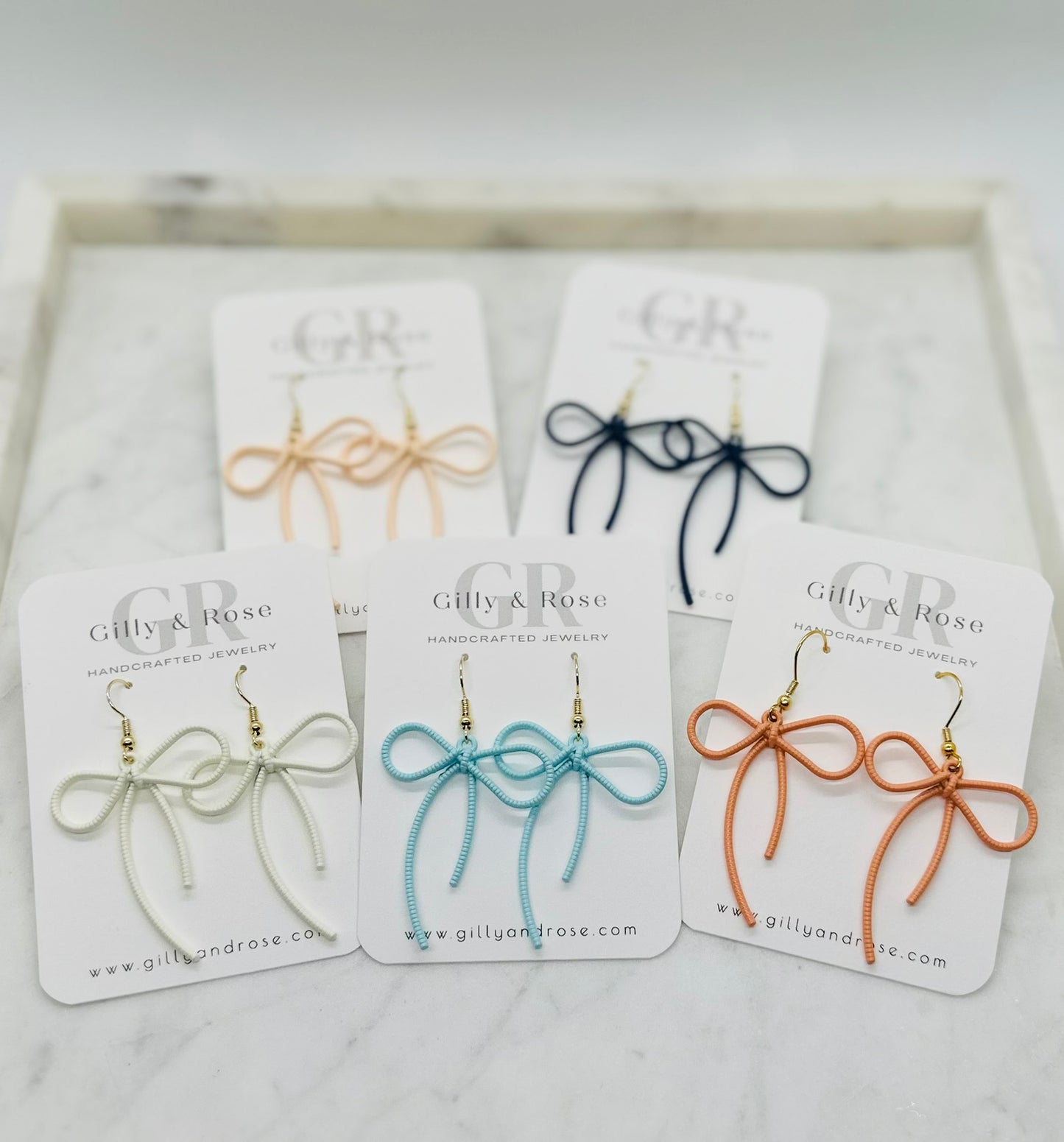 Painted Bow Earrings