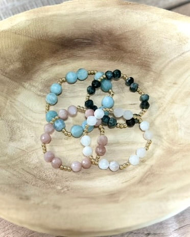 Natural Stone Stretch Bracelet