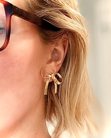 Golden Bow Earrings