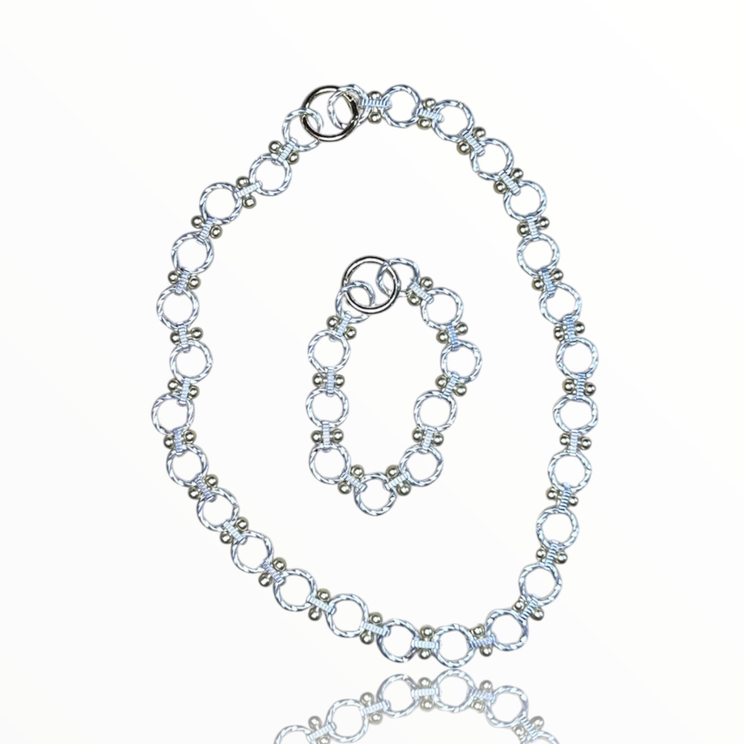 Mattified Mixed Metal Necklace
