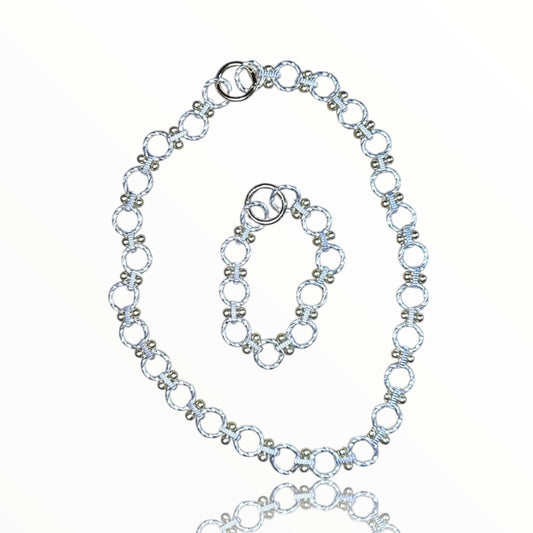 Mattified Mixed Metal Bracelet