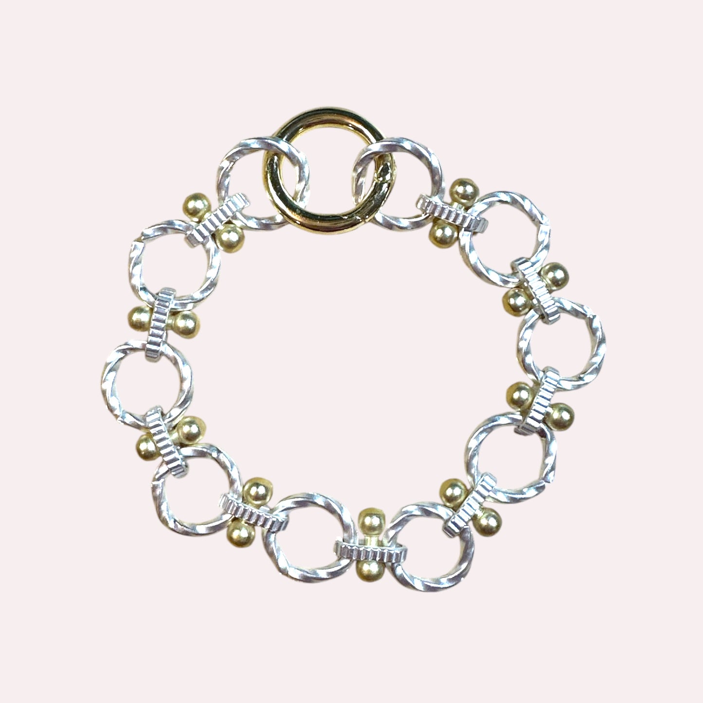 Mattified Mixed Metal Bracelet