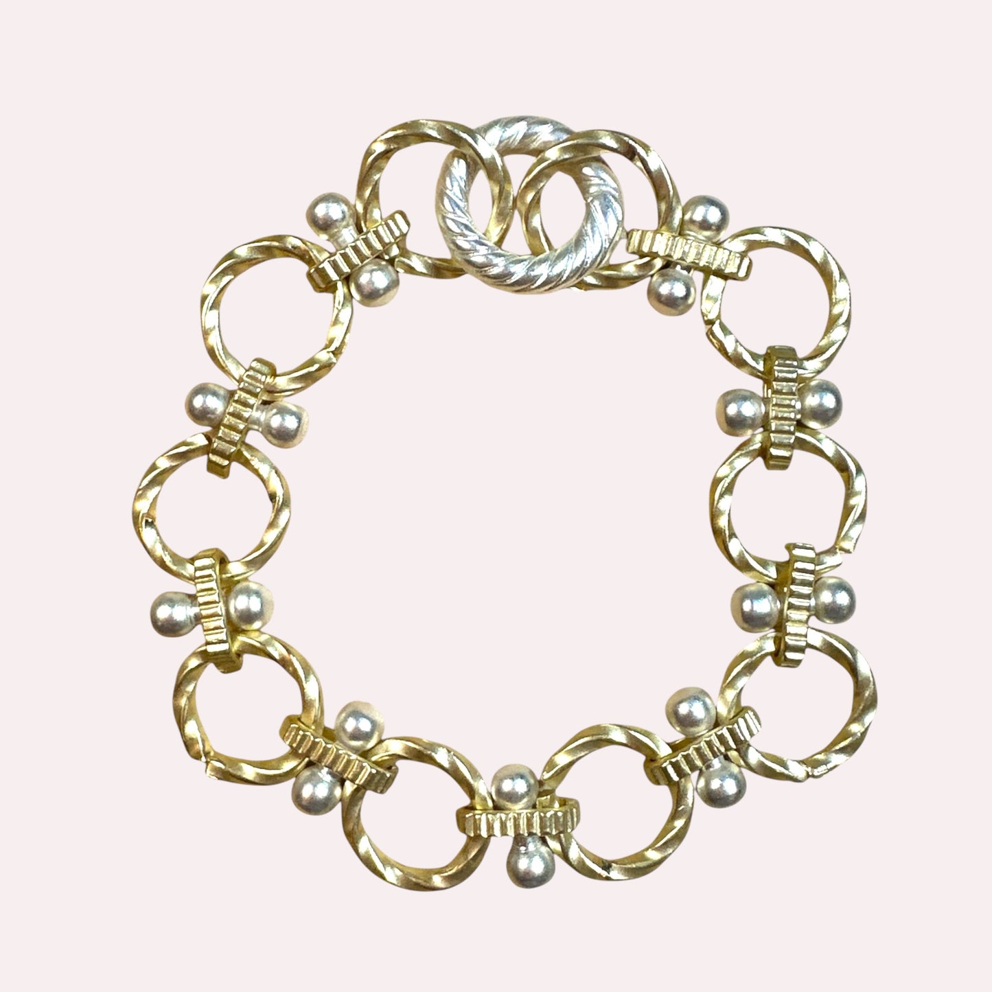 Mattified Mixed Metal Bracelet