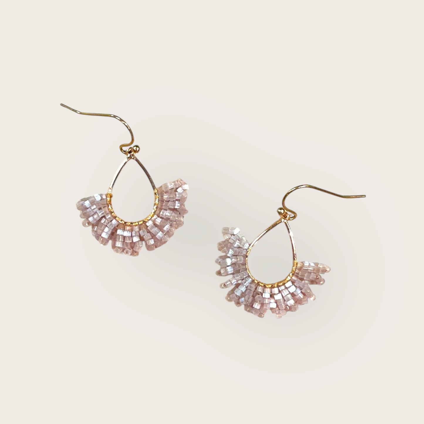 Beaded Fan Earrings