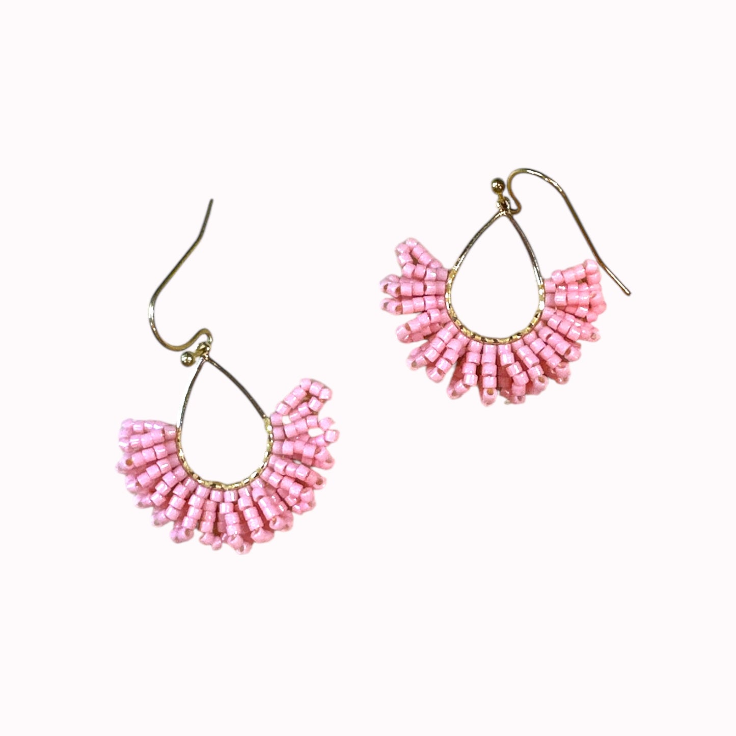 Beaded Fan Earrings