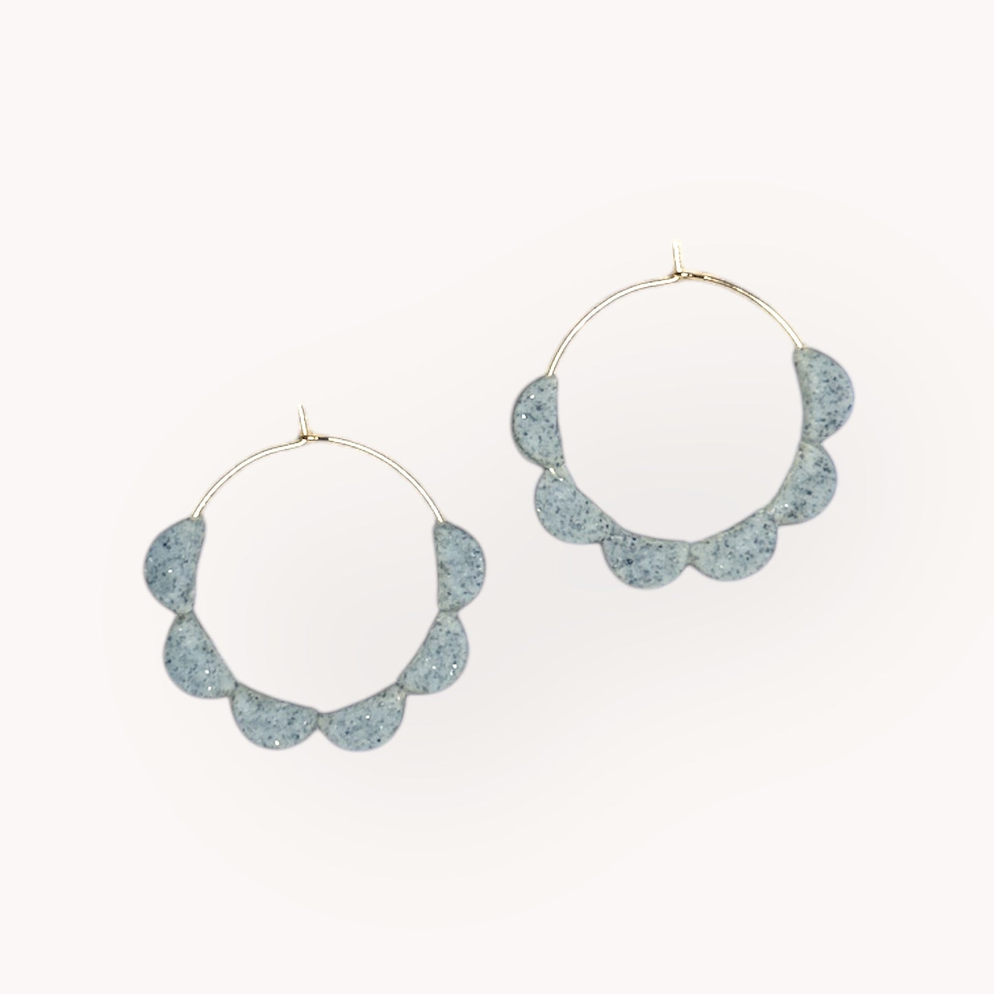 Scalloped Clay Hoops