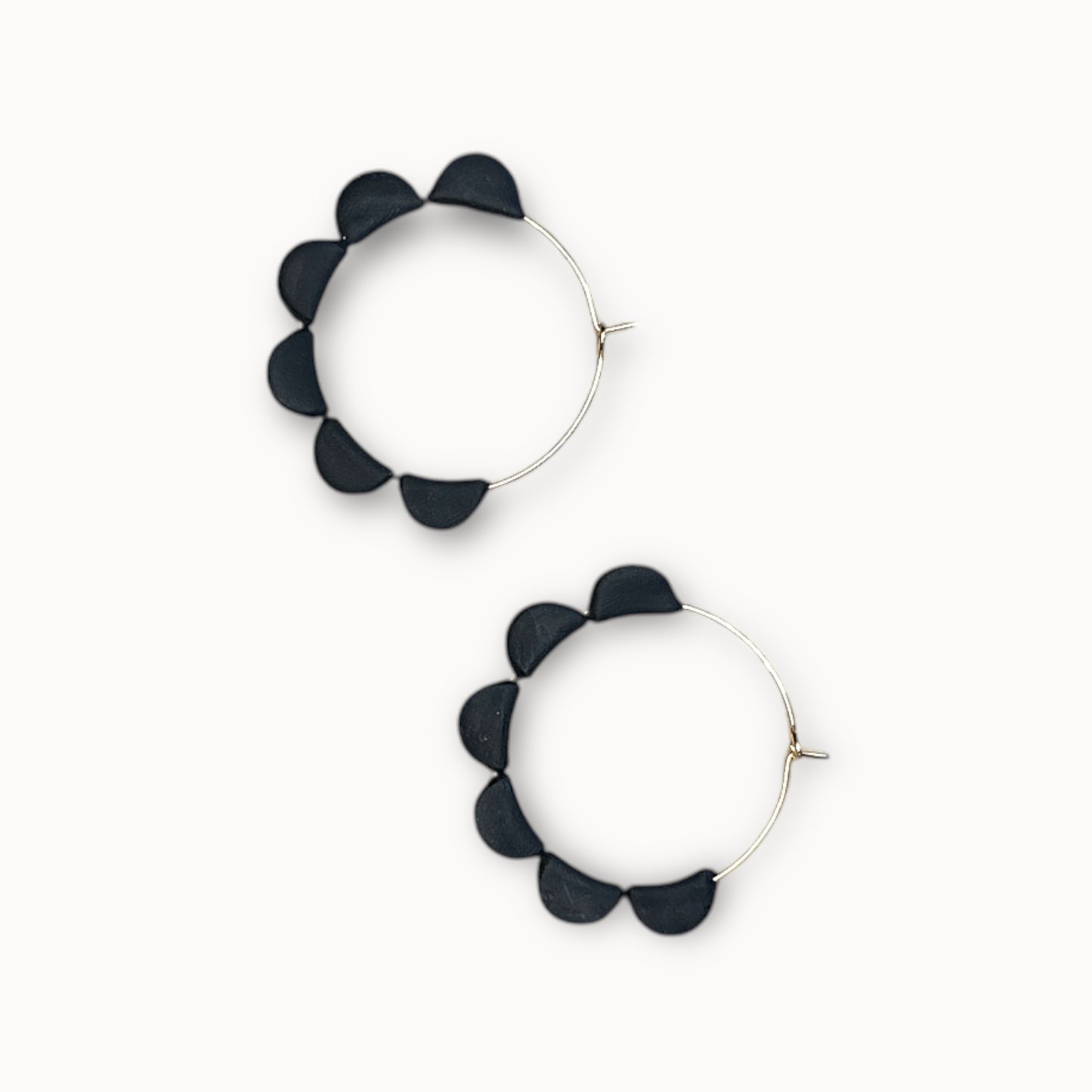 Scalloped Clay Hoops