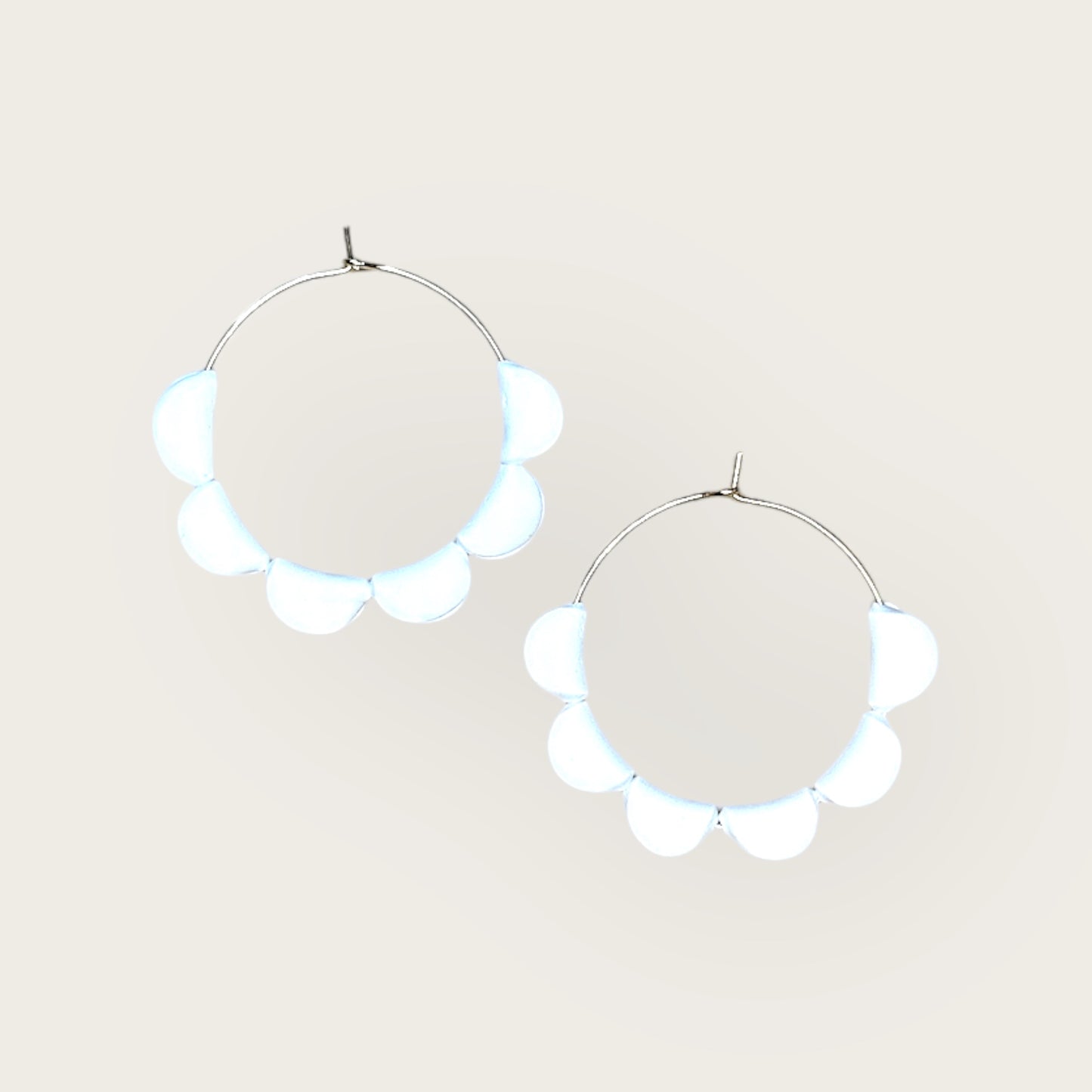 Scalloped Clay Hoops