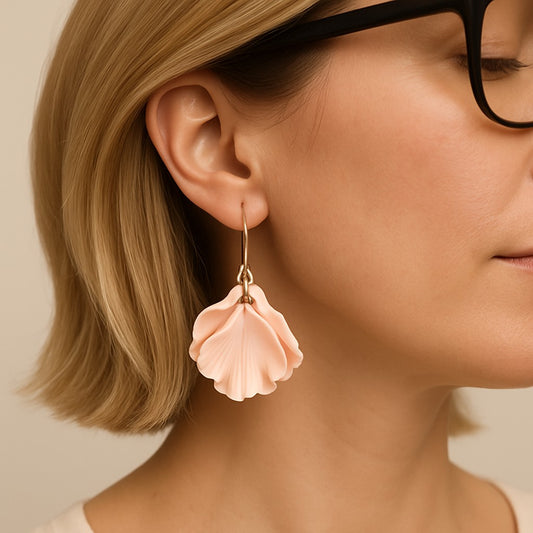 Fuchsia Petal Dangles Earrings