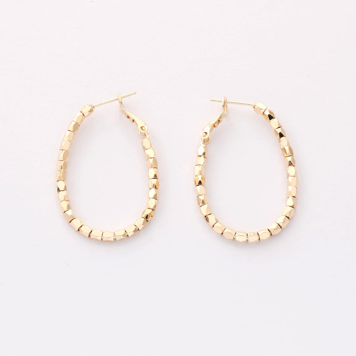 Geometric Oval Hoops