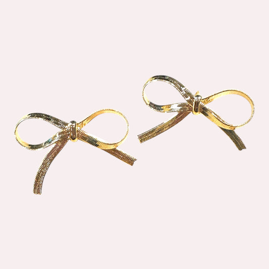 Golden Bow Earrings