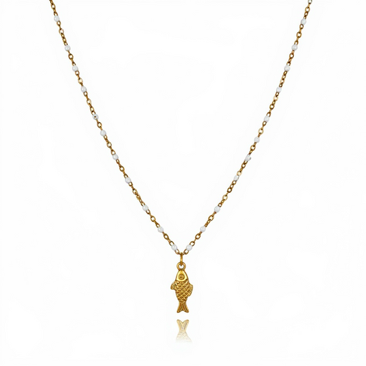 Enamel Chain Fish Necklace
